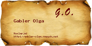 Gabler Olga névjegykártya